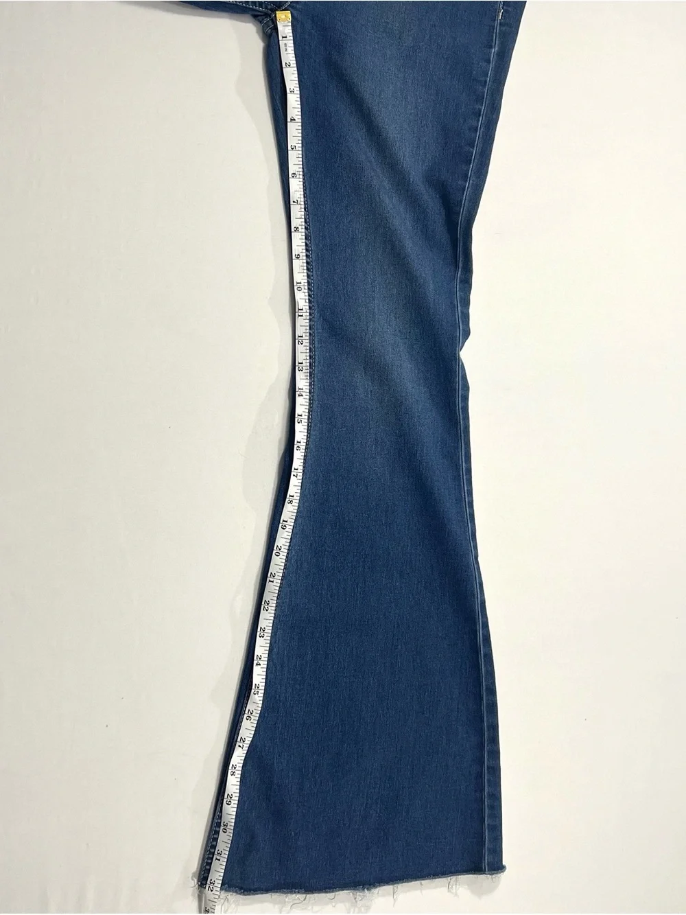 Free People Flare Bell Bottom Pull-on Jeans 28 Raw Hem Festival Boho Y2K